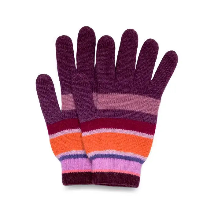 Wool & Cashmere gloves - Berry