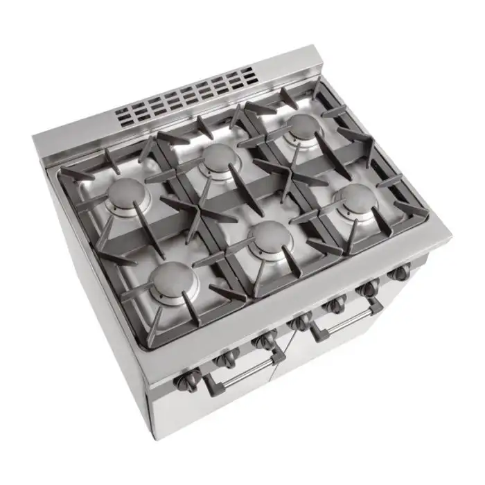 Fourneau 6 feux avec roulettes Buffalo