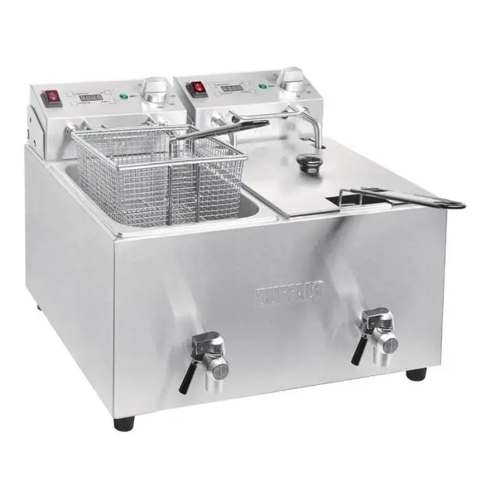 Friteuse double Buffalo - 2 x 8L 6kW avec minuterie
