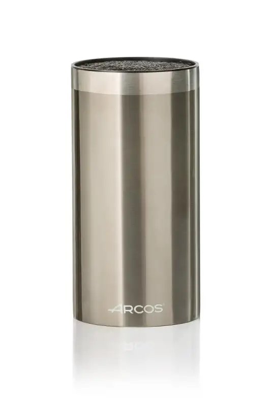 Arcos Tacos Bloc universel pour couteaux jusqu'à 20 cm en acier inoxydable laqué gris avec intérieur en fibres de polypropylène Gris