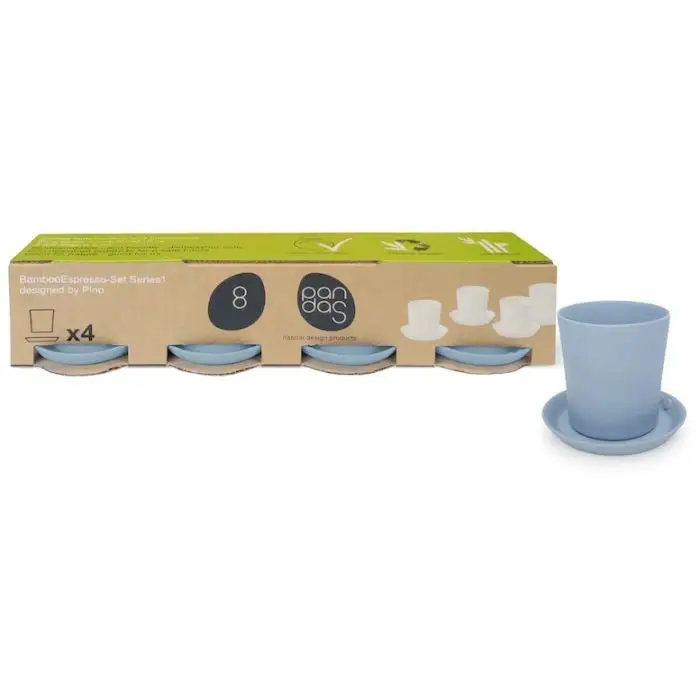 8Pandas 8Pandas Bamboo design Espressoset Set for 8 Pieces