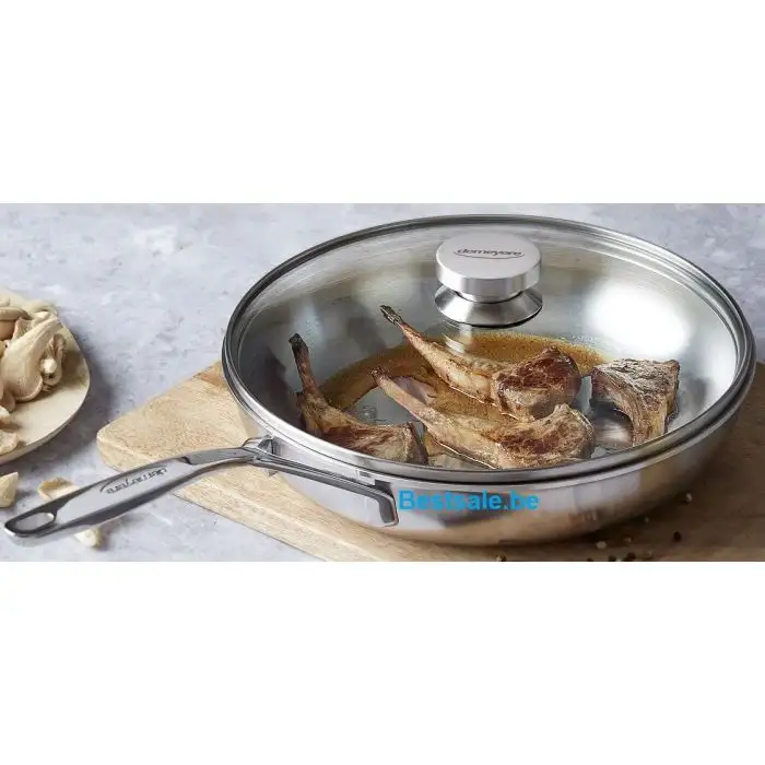 15628VP Demeyere Multiline 7 Poêle à frire avec Couvercle en Verre 28cm