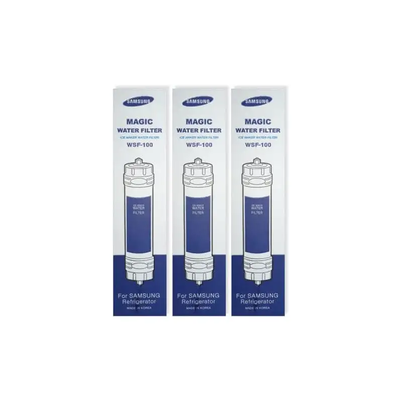 Lot de 3 filtres à eau originaux WSF-100 pour réfrigérateur américain Samsung