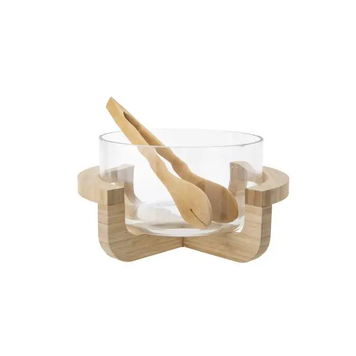 Cosy & Trendy Saladier 30x25xh15,3cm Verre + Pinces