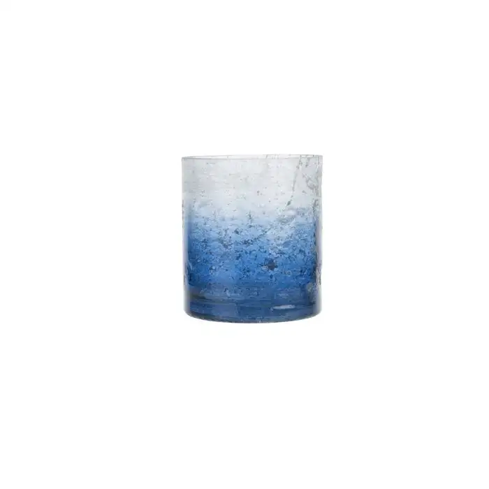 Cosy @ Home Bougeoir Degrade Bleu 8x8xh9cm Verre