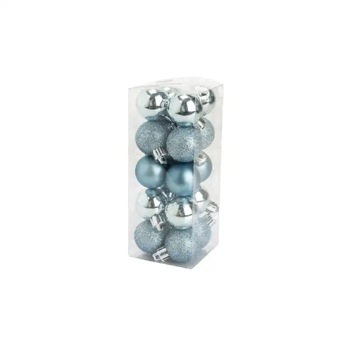 Cosy @ Home Boule Noel Set20 Mix Bleu Glacon D3cm Pl
