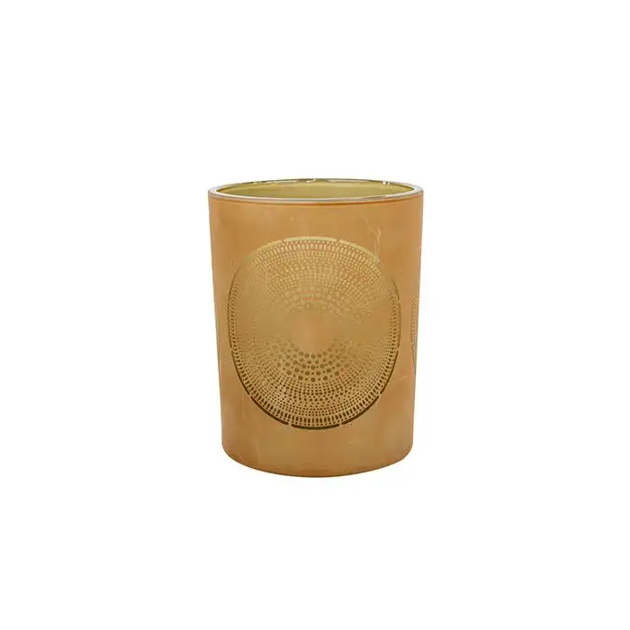 Cosy @ Home Bougeoir Circle Matt Cognac 7x7xh8cm Ron