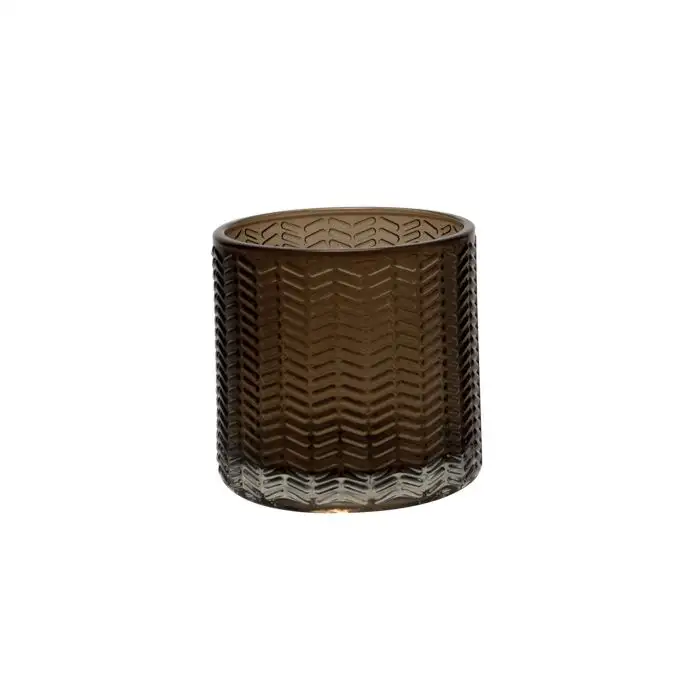 Cosy @ Home Bougeoir Zigzag Brun 7x7xh7cm Ron