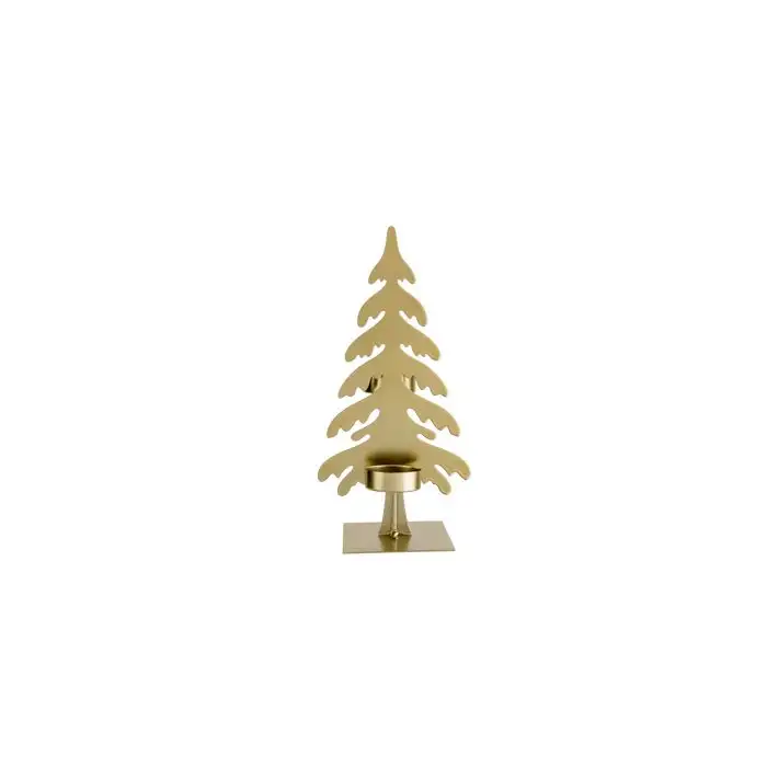 Cosy @ Home Bougeoir Tree 2tl Dore 9x8xh25cm Metal