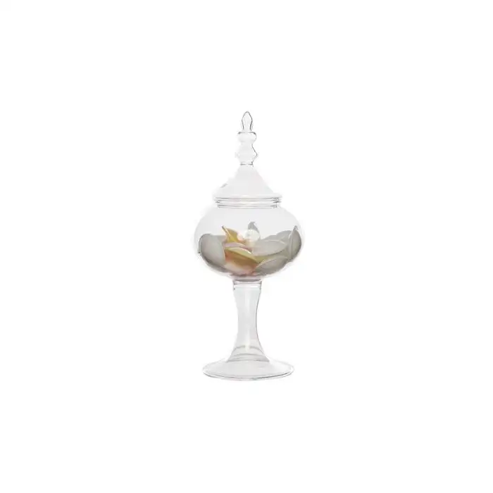 Bonbonniere verre s/pied d12xh27cm