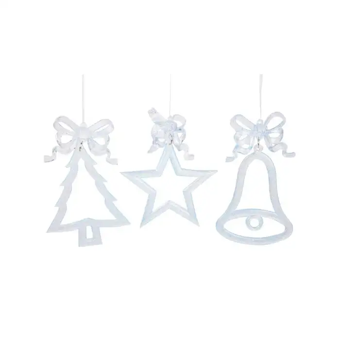 Acryl suspension noeud 13cm bleu 800306