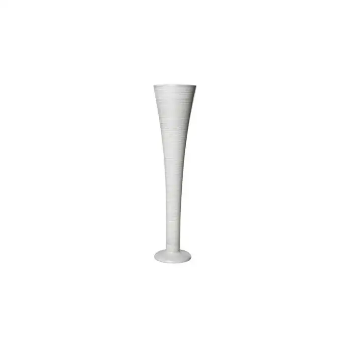 Vase blanc polyresin d12xh50cm