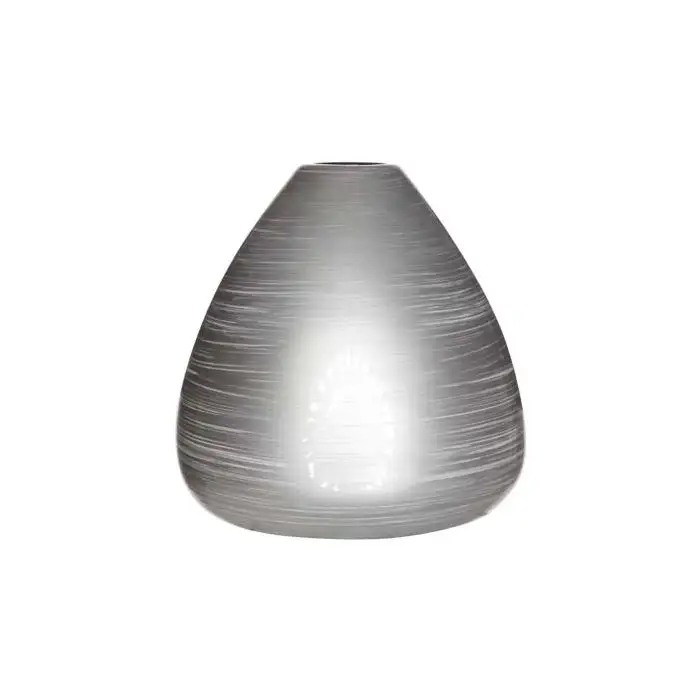 Vase argent-blanc 25x25x25cm céramique