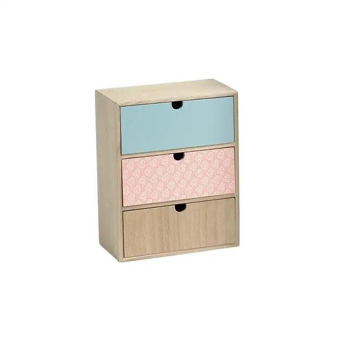 Armoire 3 tiroir peach naturel bois