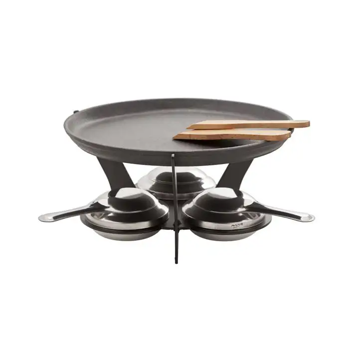 Set fondue 7-pcs incl 1plaque a griller