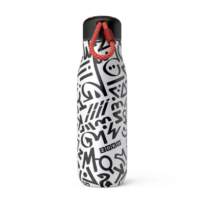 Zoku Hydration Stainless Steel Bottle Modern Calligraphy 500 ml