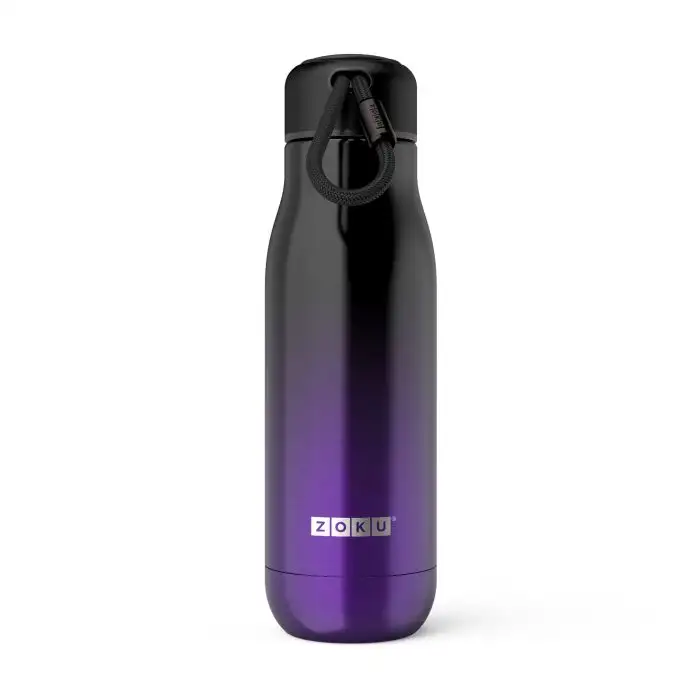 Zoku Hydration Stainless Steel Bottle Purple Ombre 500 ml