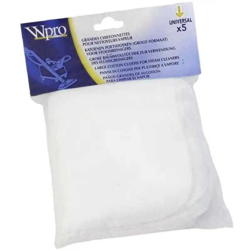 Lot de 5 chiffons vapeur CSC509 Accessoires et entretien 481281728525 WPRO Accessoires et entretien 481281728525 WPRO