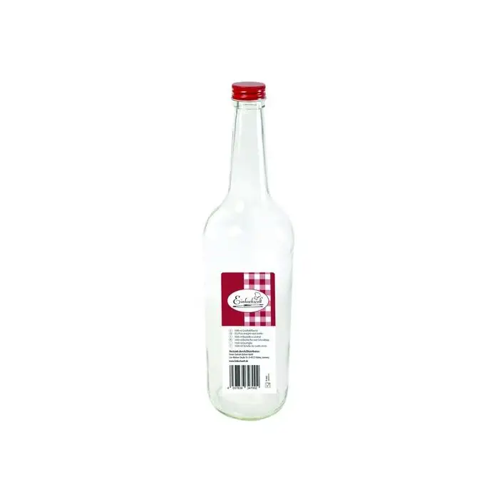 Weck Ekw Boite 12 Bouteille 1 L Rond +bouchon À Viser Rouge 47057
