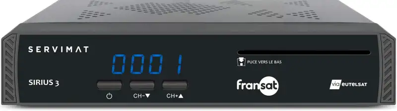 Servimat Décodeur Satellite Fransat HD SIRIUS3 Noir