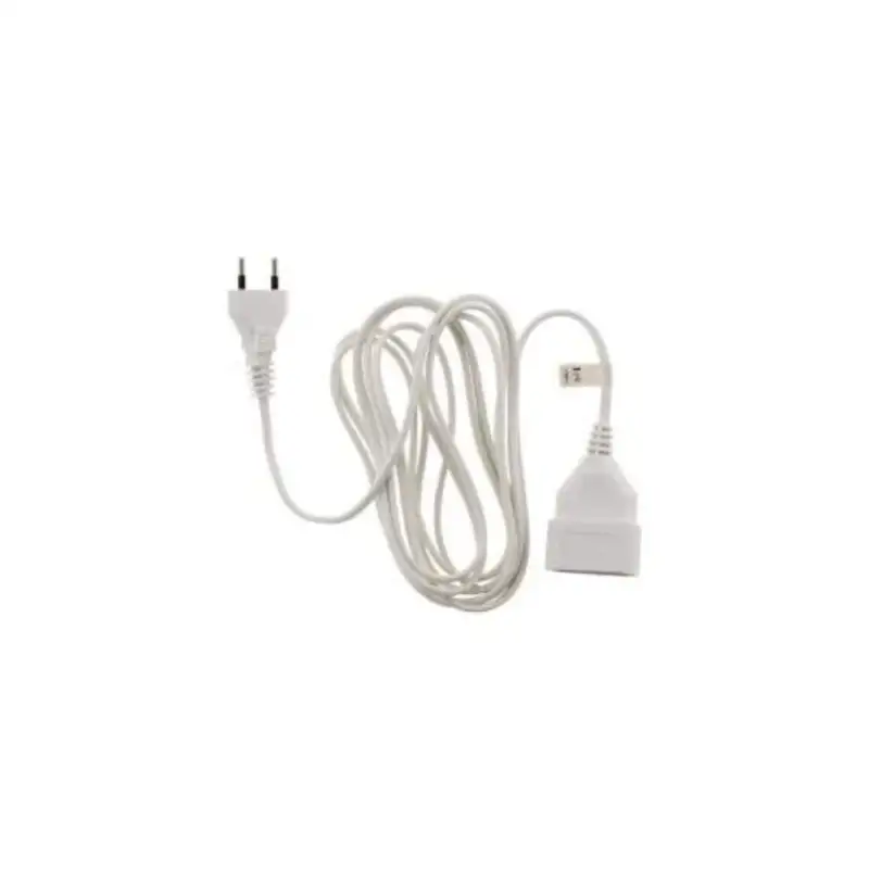Zenitech Prolongateur qualité HO3VVH2F 2X 0.75 Prise 6A Blanc 5 m